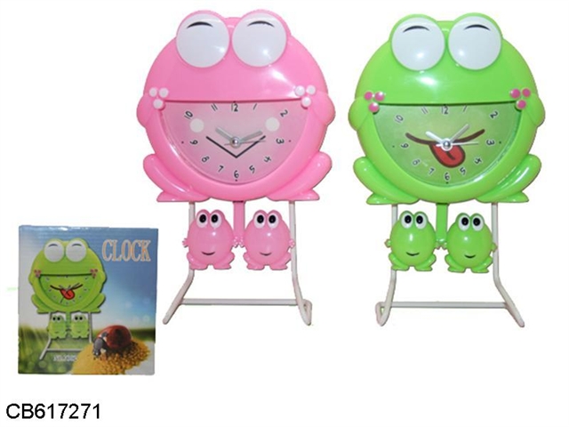 The frog iron swing clock 2 colors mixed