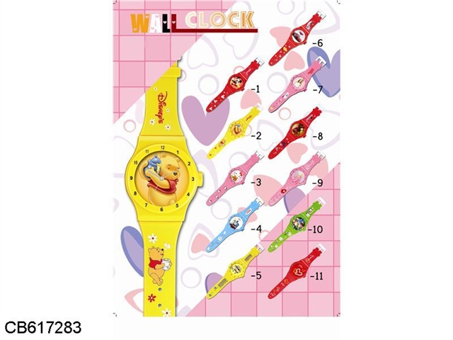Watch the clock in 5 colors mixed