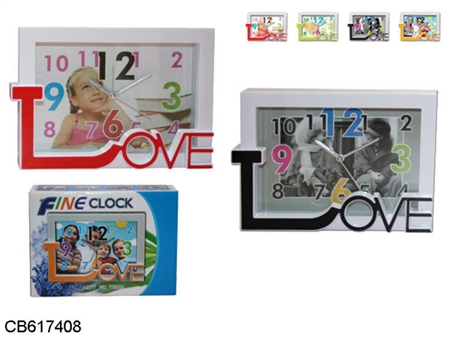 LOVE six inch clock 4 colors mixed