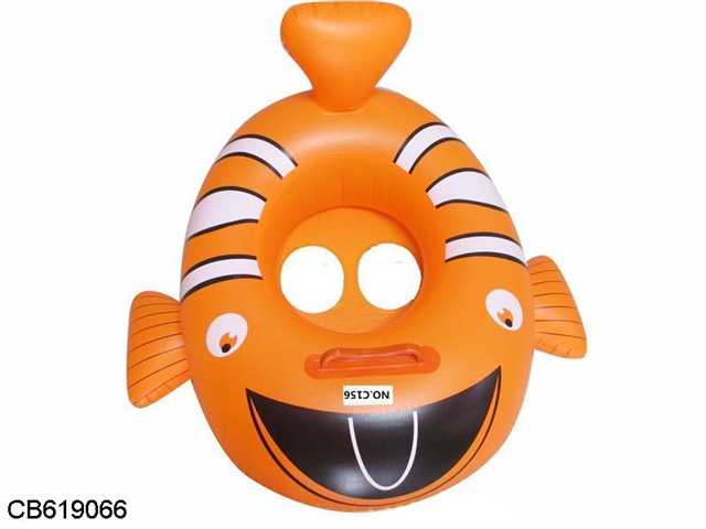 Cartoon fish inflatable yacht swimming ring