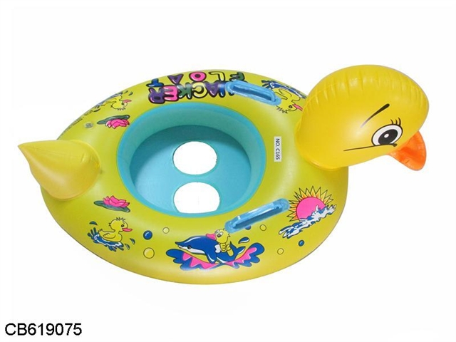 Yellow duck inflatable yacht swimming ring