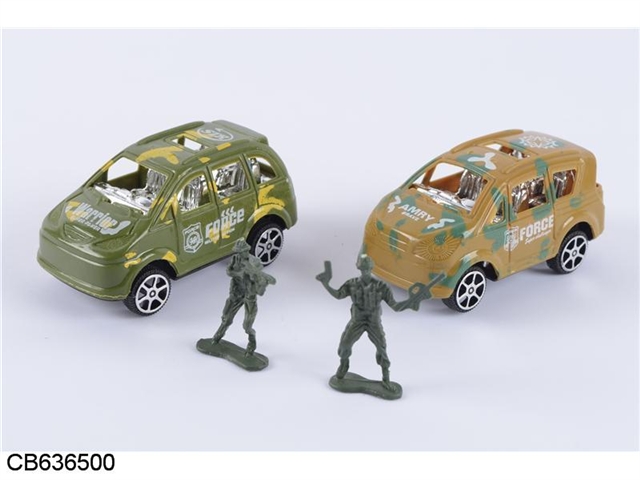 Military vehicles with soldiers (2 color 2 mixed)