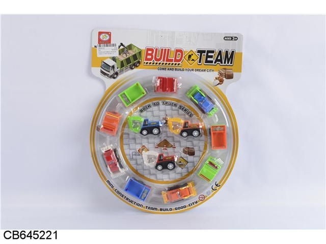 The simulation back engineering vehicle 4 mixed 12PCS