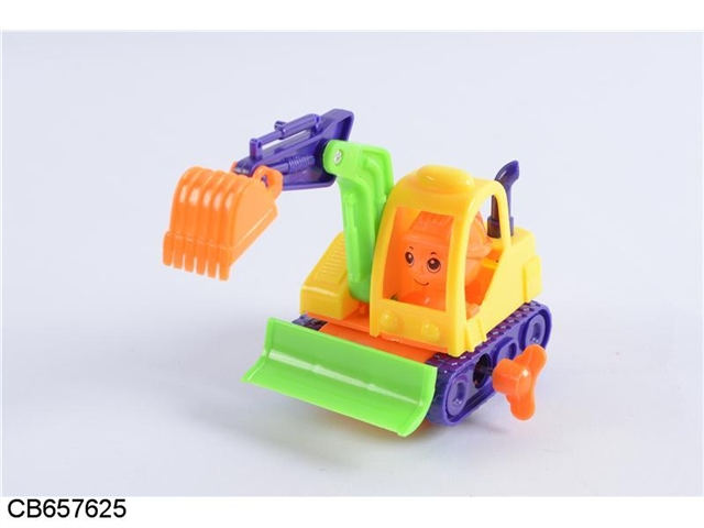 On the chain excavator (with 4 colors mixed action can turn)