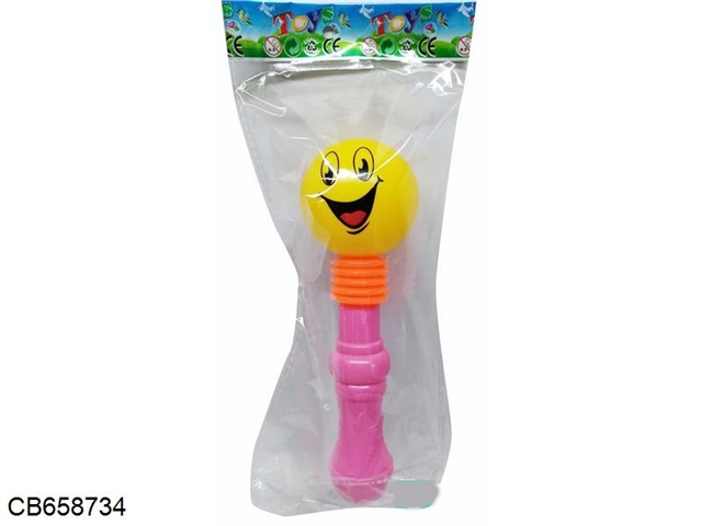 Cartoon hand smiling face whistle