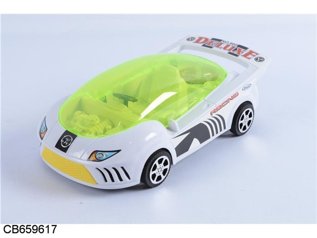 Pull the lead benzene car with lights (white / yellow Mix)