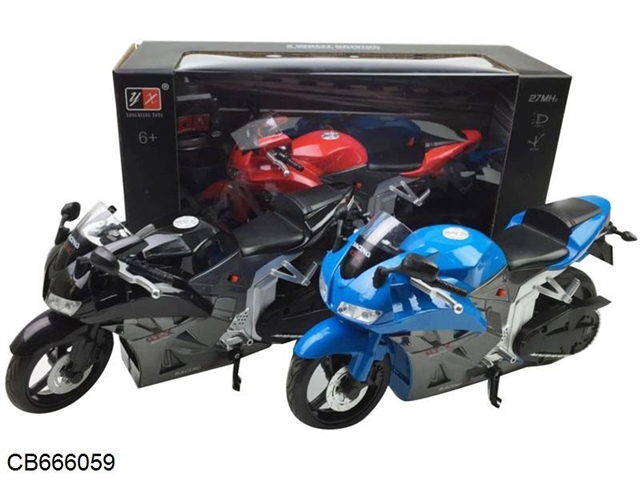1:18, two pass remote control motorcycle, with light, no electricity, 3 colors