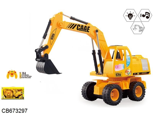 1:24 six channel hydraulic excavator simulation engineering vehicle