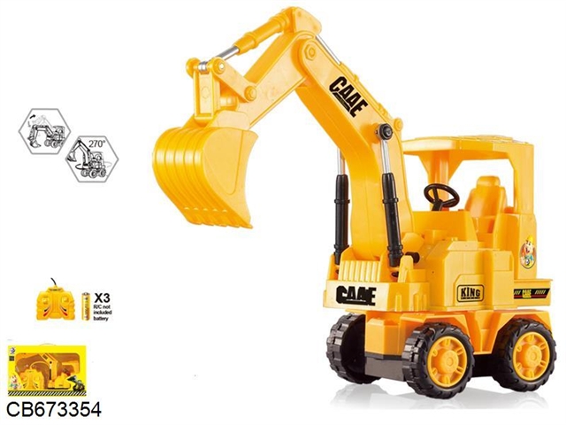 1:36 four channel hydraulic excavator simulation engineering vehicle
