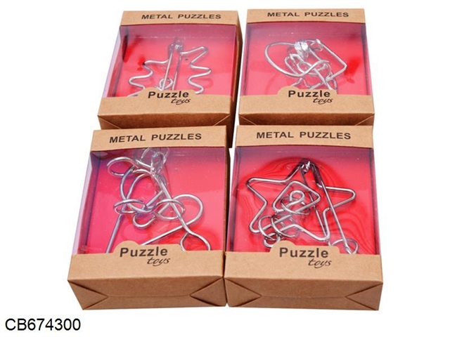 Puzzle ring buckle 10 Mixed
