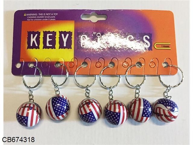 2.5CM American flag key buckle 6