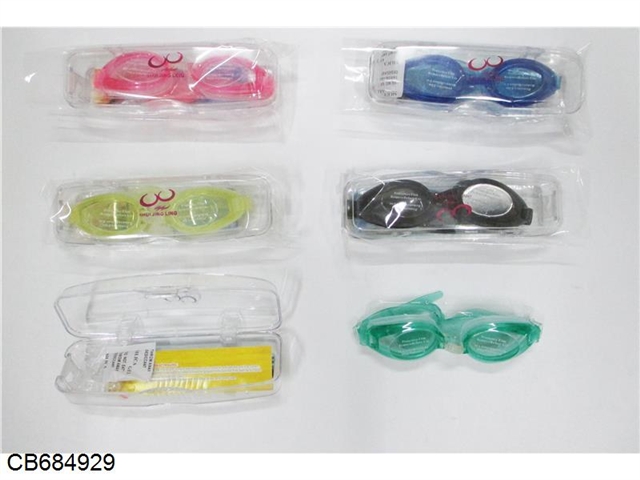 5 colors mixed swimming glasses
