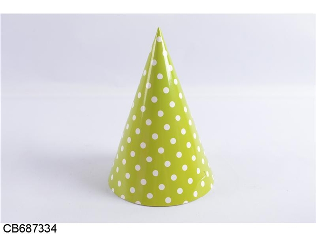 Birthday party, green polka dot cap