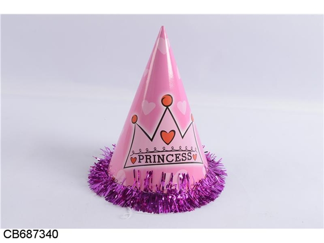 Birthday party small pink crown lace hat