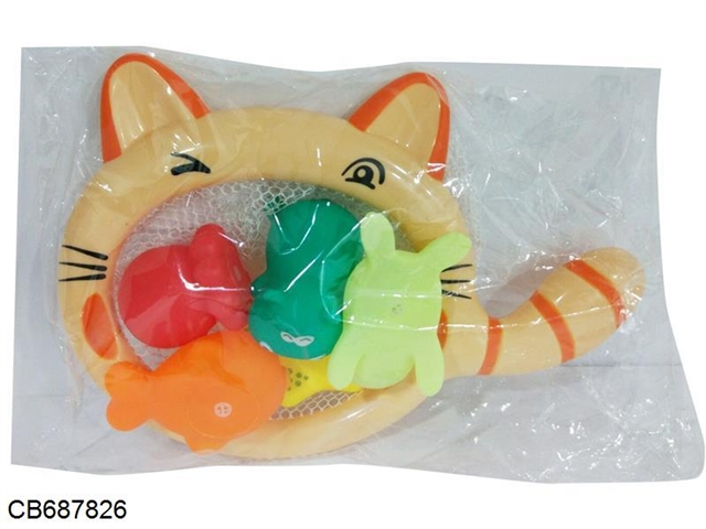 Baby bathing kitten fishing pond gelatin 4 packs (no environmental protection)