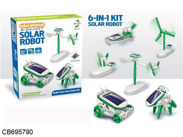 6 in 1 solar powered robot