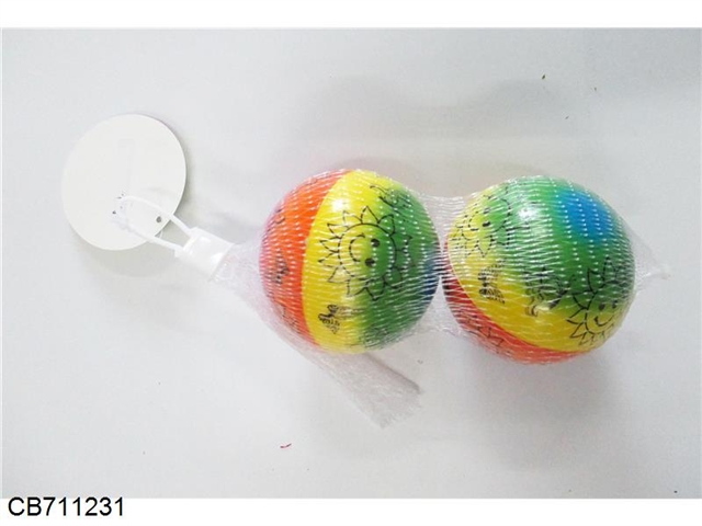 7.6cm rainbow sunflower PU ball two grain