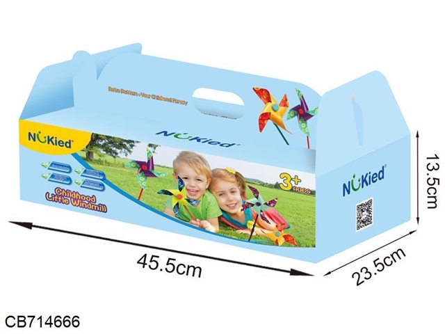 In 12 childhood windmill / box 4 colors mixed
