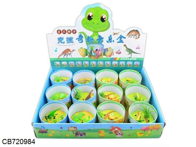 Chinese version light music box 12 / funny frog display box