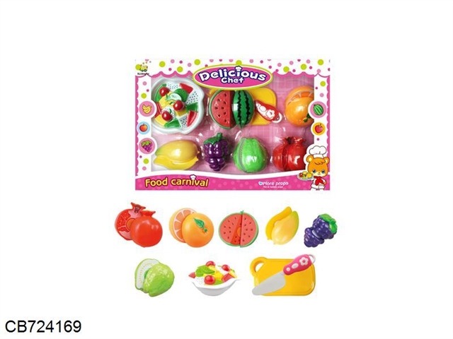 A cut puzzle toy fruit salad