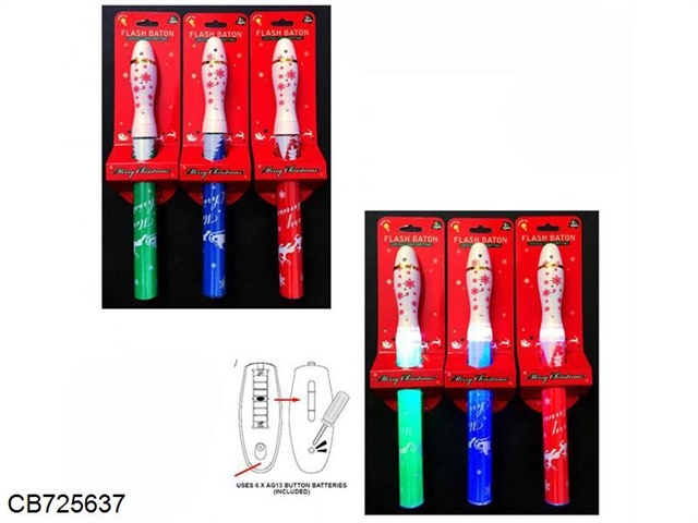 Christmas Flash straight rod lengthening (three modes light emitting) package