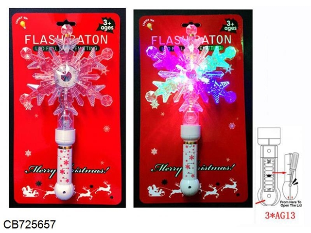 Christmas snowflake flash stick (six modes light emitting) package