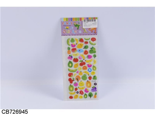 Cartoon fruit bubble sticker