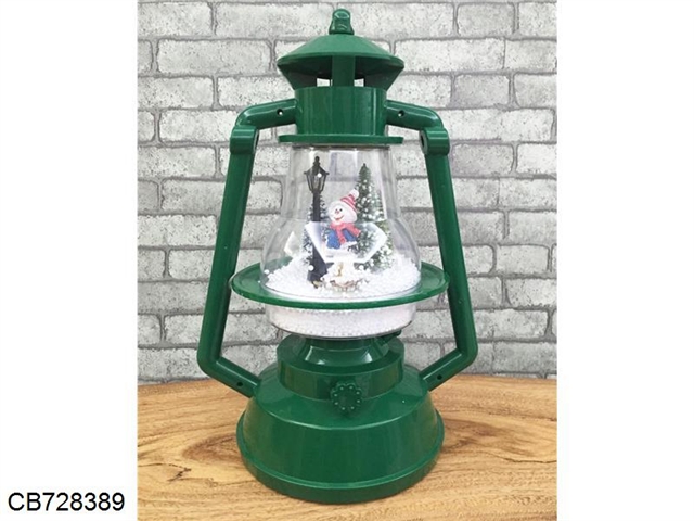 31cm Green Lantern + rotary Christmas Snowman