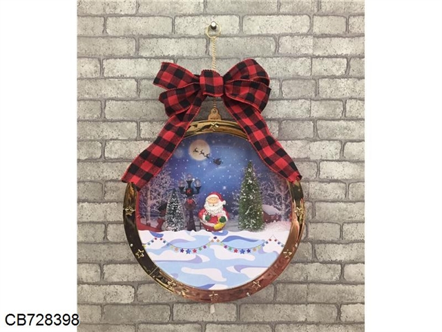 32CM red gold color snow Christmas ball