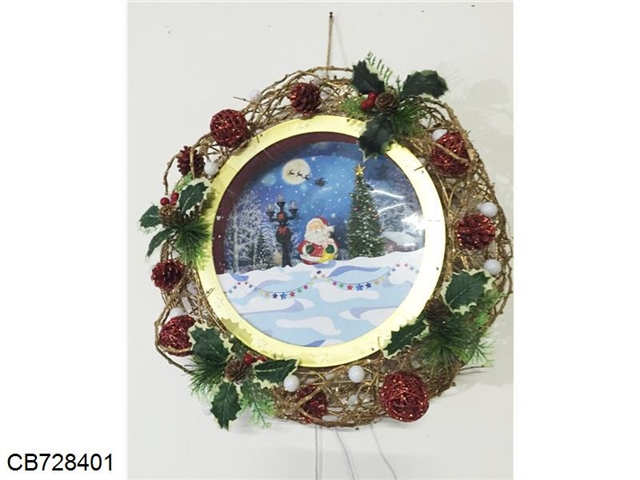 46CM large snow Christmas Wreath