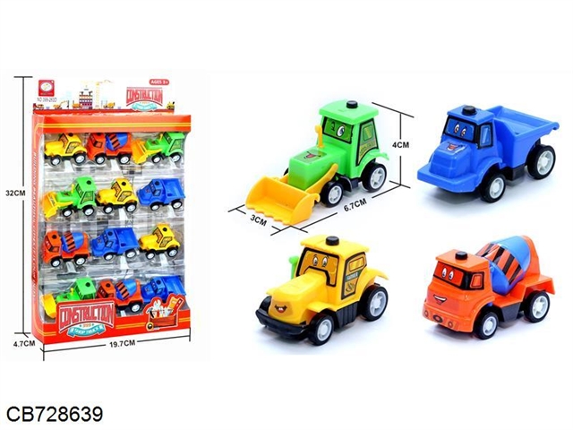 Warrior farmer construction vehicle 12PCS 4 mixed