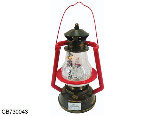 31CM bronze gold brush red lantern + Christmas Snowman