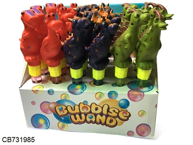 Dinosaur bubble wand 6 mixed 24 / 40ML/ bottle display box