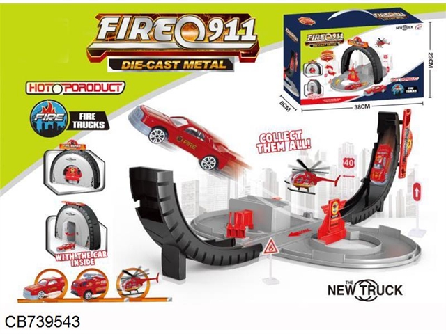 Fire Park track suit with 2 alloy cars +1 only aircraft