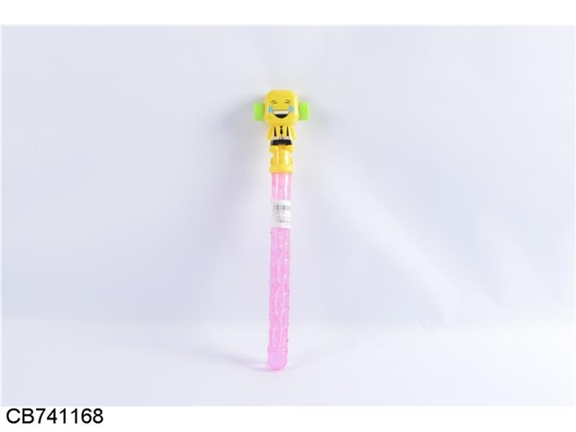 Long smiling face shakes whistle bubble stick 20 / display box