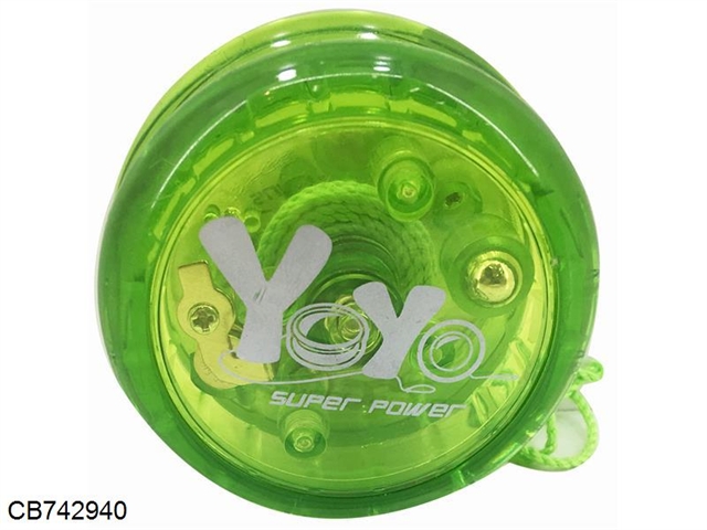 Double bearing yoyo ball with colorful lights in 6 colors mixed