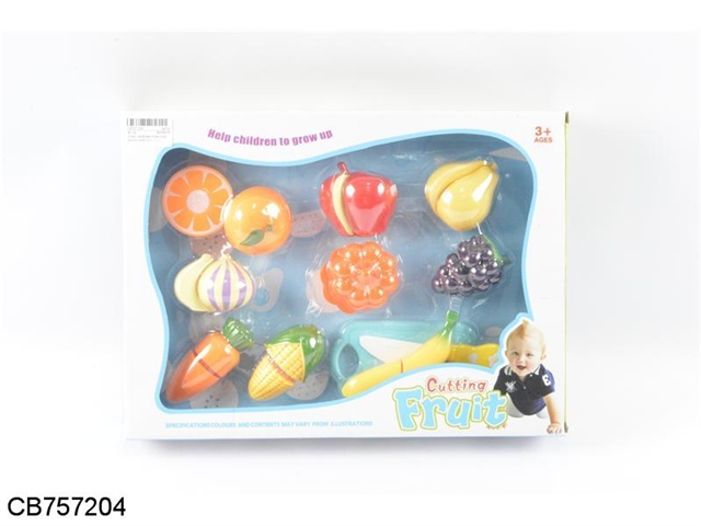 Cutlery with colorful fruits and vegetables