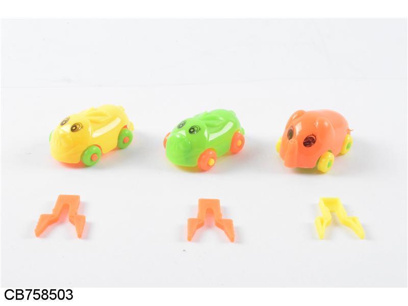 3 color mixed loading animal car