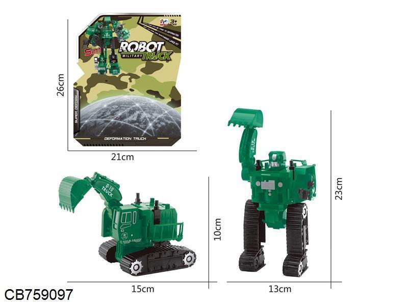 Deformable mining military vehicle