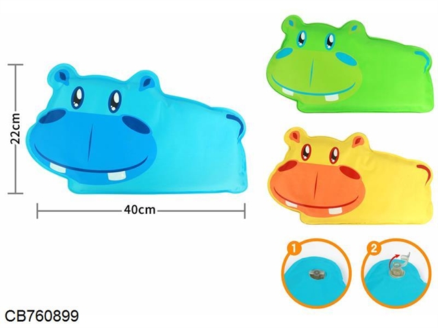 3 color mixing of hippopotamus water pillow