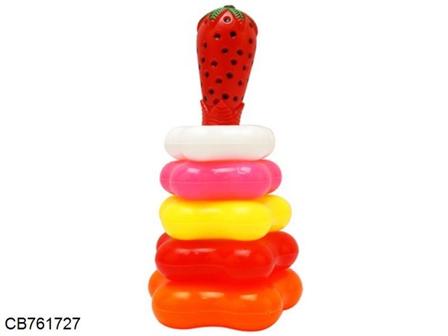 Strawberry rainbow tower ring