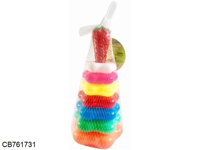 Strawberry rainbow tower ring