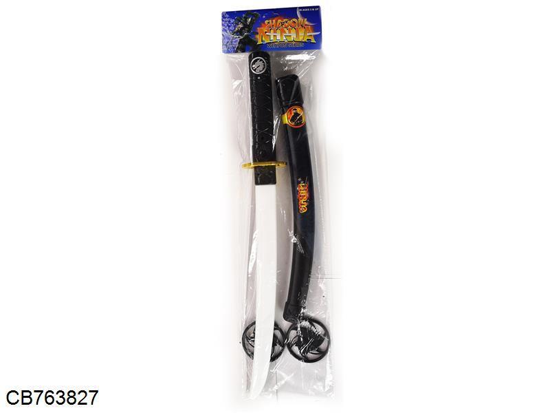 Black ninja sword with 2 darts without IC