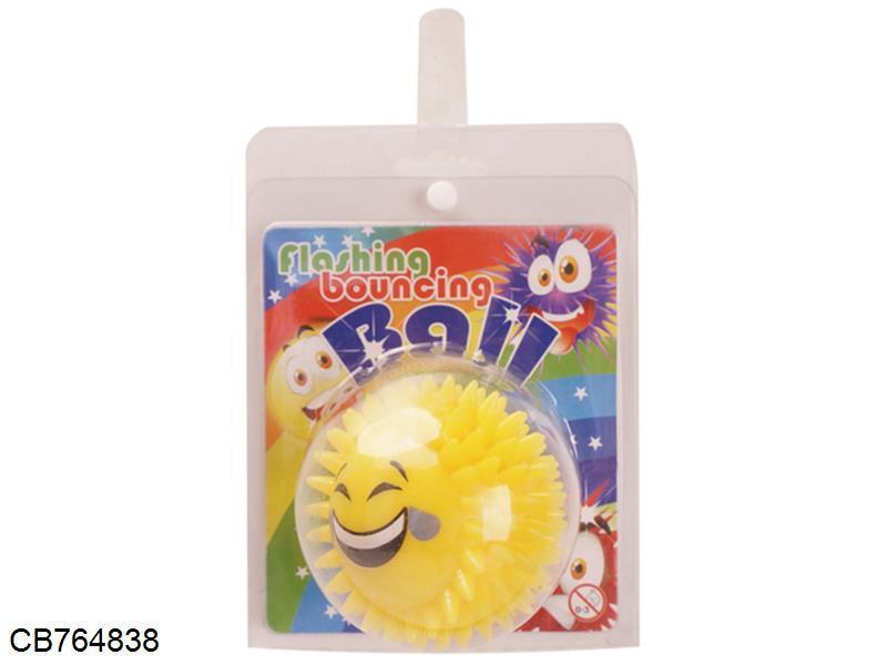 7CM glittering expression ball belt whistle