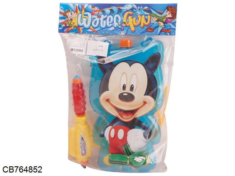 Super large Mickey cartoon transparent pull backpack water gun