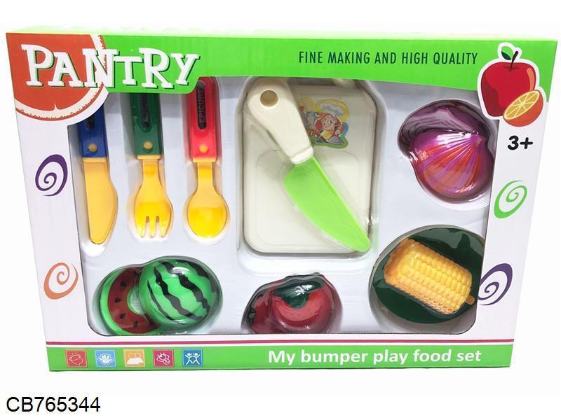 Fruit and vegetable cutting music and tableware suit single