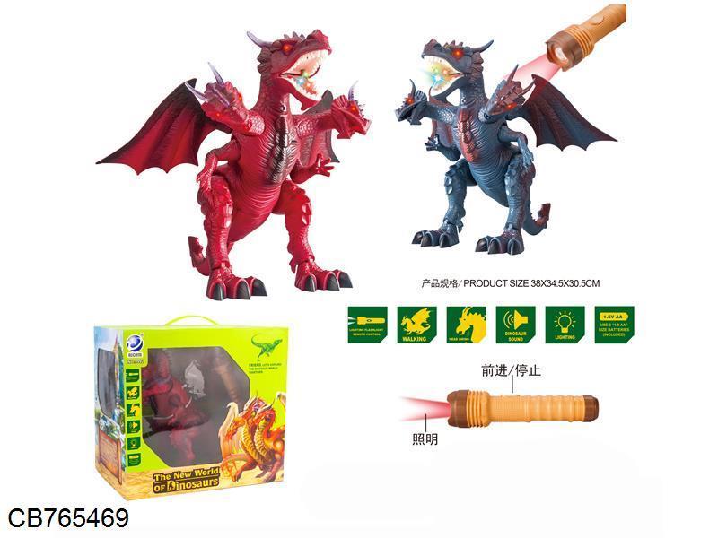 Infrared flashlight remote control three dragon with sound light