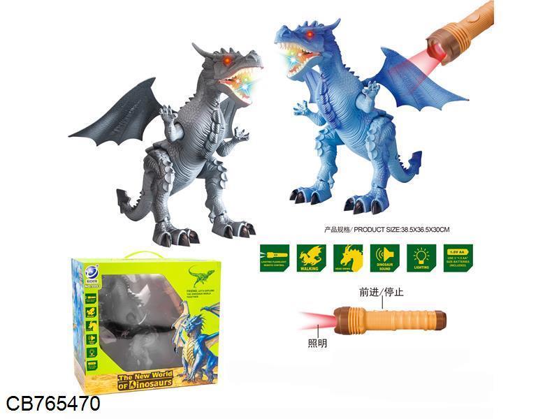 Infrared flashlight remote control single dragon sound light