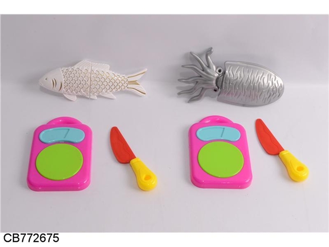 Tableware and seafood can be cut into 2 combinations.