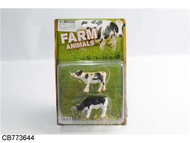 Solid animal dairy cow 2PCS